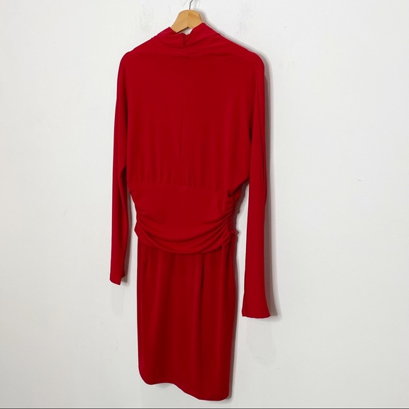 💃❤Boston Proper Red Long Sleeve V-Neck Dress❤💃 - Picture 6 of 10